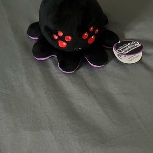 Reversible Octopus Plush Toy - Black and Purple
